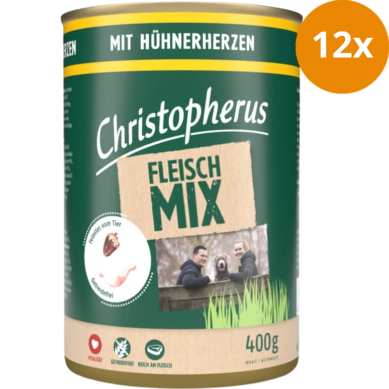 Christopherus Fleischmix Hühnerherzen 400 g