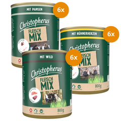 Christopherus Hundenassfutter 800 g - Mix Sparpaket