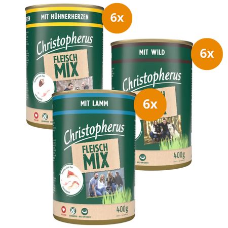 Christopherus Hundenassfutter 400 g - Mix Sparpaket