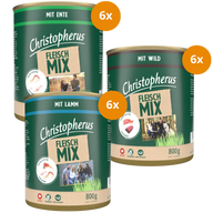 Christopherus Kombipaket 800 g – Fleischmix Ente, Lamm & Wild