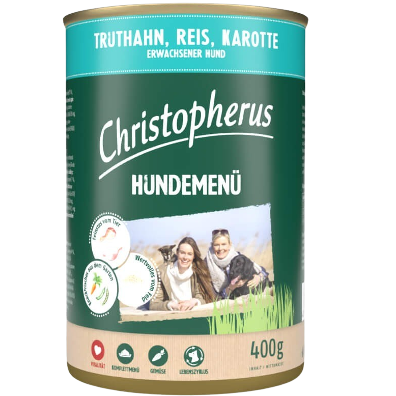 Christopherus Menü Adult Truthahn & Reis 400 g