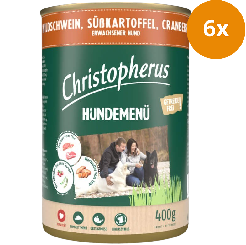 Christopherus Menü Adult Wildschwein 400 g