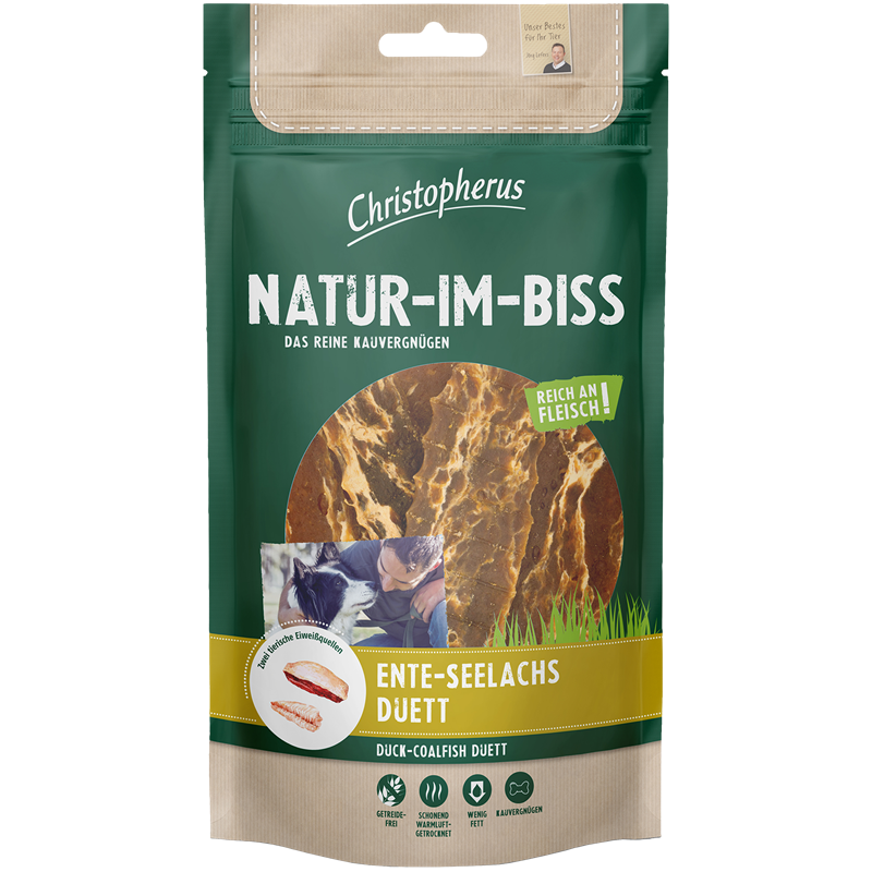 Christopherus Natur-Im-Biss Ente-Seelachs-Duett 70 g