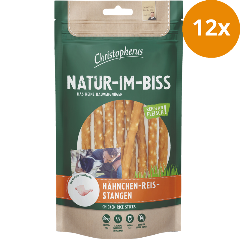 Christopherus Natur-im-Biss Hähnchen–Reis–Stangen 70 g