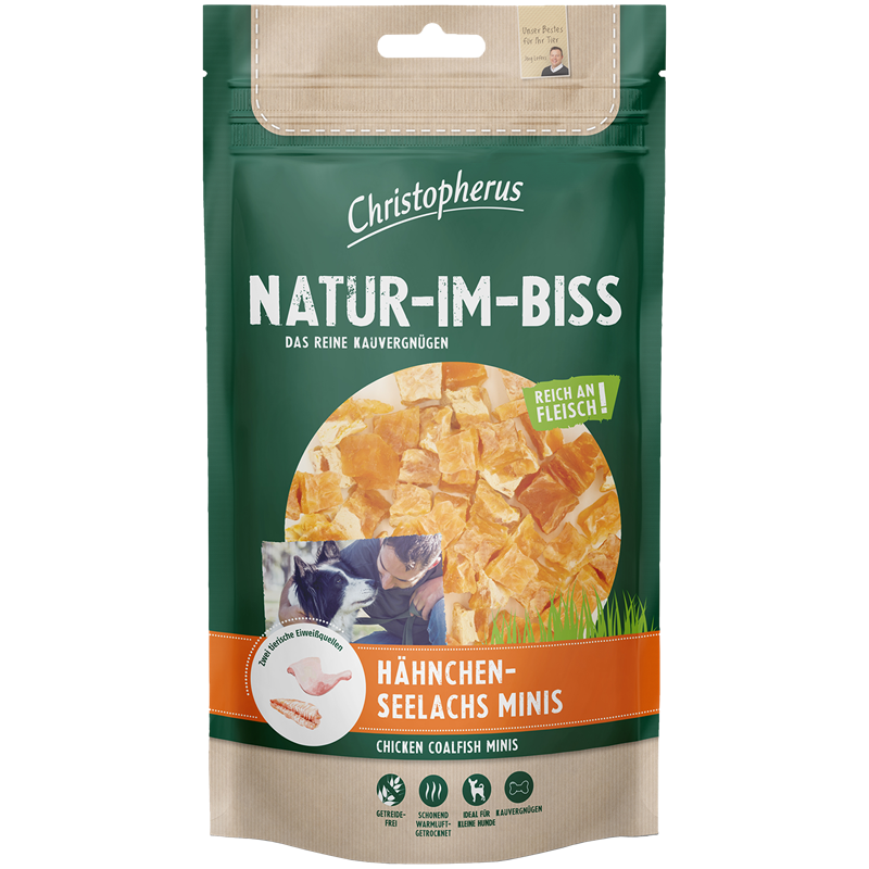 Christopherus Natur-Im-Biss Hähnchen-Seelachs-Minis 70 g