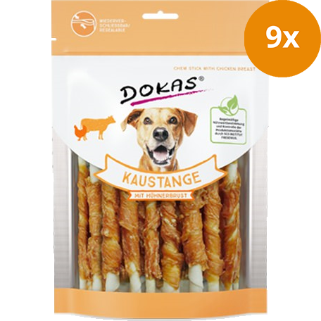 DOKAS Kaustangen mit Hühnerbrust 200 g | Hundesnack