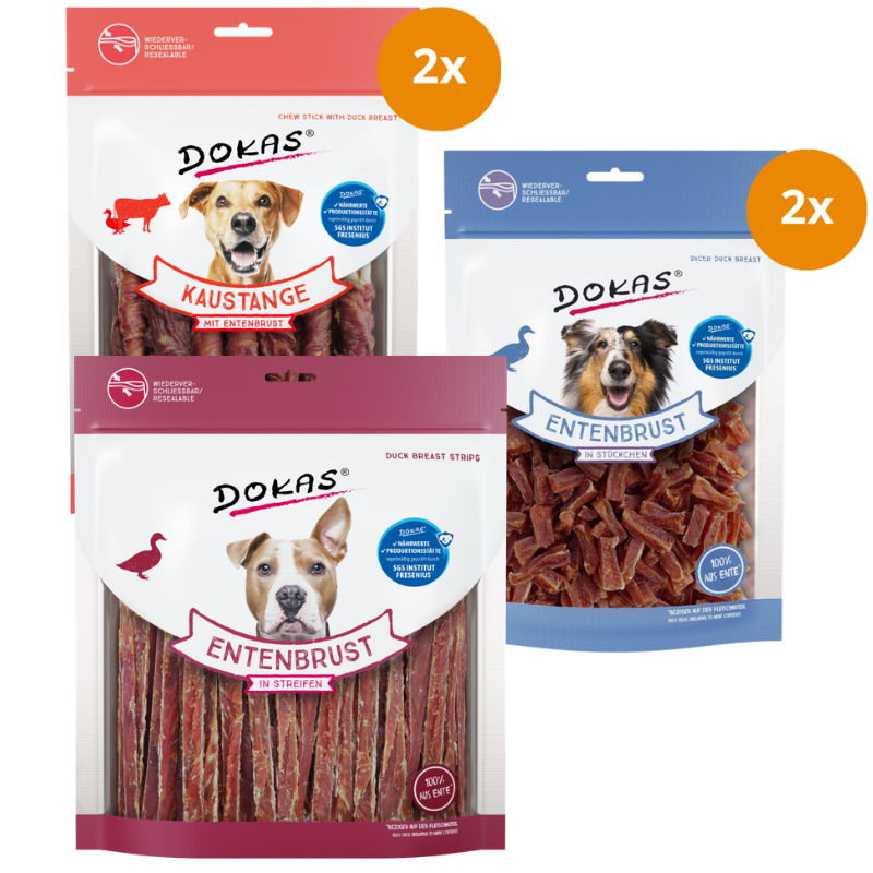 DOKAS Probierpaket – Enten Kauartikel Mix