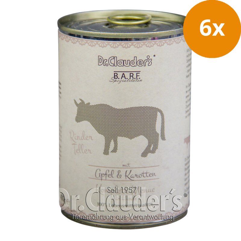 Dr.Clauder's BARF Dog Komplettmenü Rinderteller 400 g