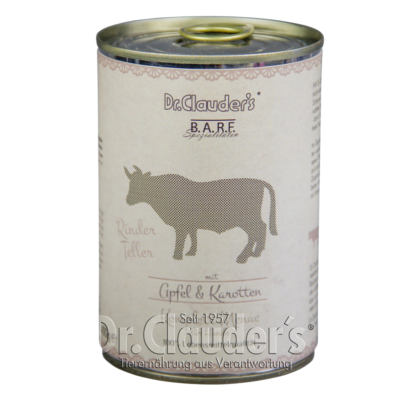 Dr.Clauder's BARF Dog Komplettmenü Rinderteller 400 g