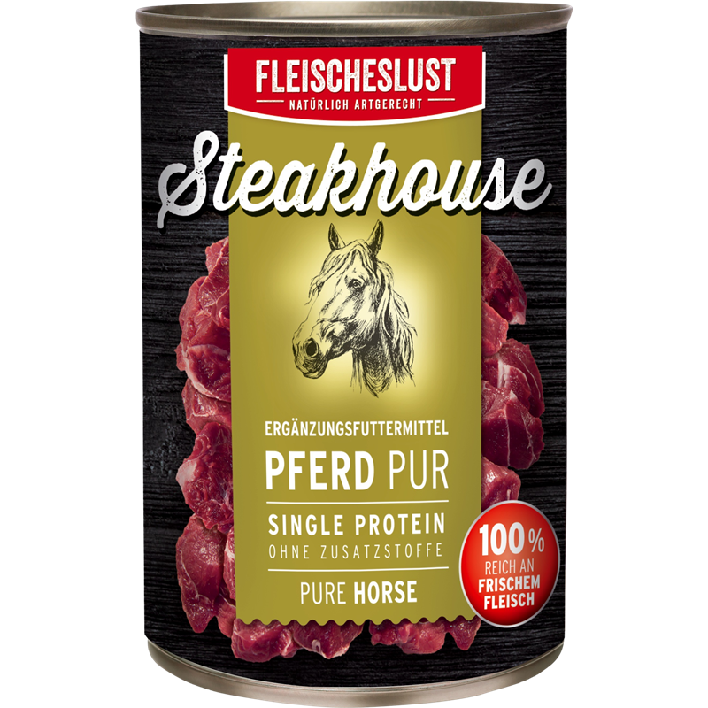 FLEISCHESLUST Steakhouse Pferd Pur 800 g