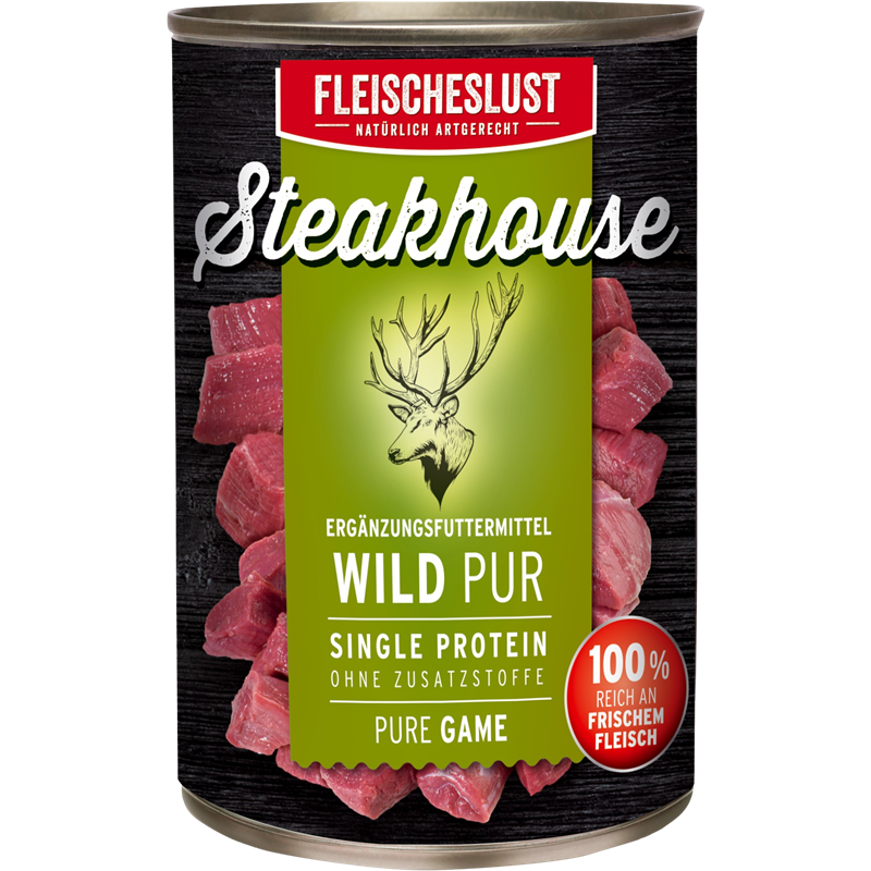 FLEISCHESLUST Steakhouse Wild Pur 800 g