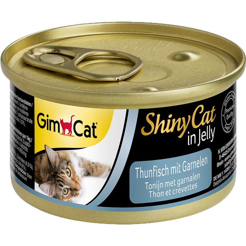 GimCat ShinyCat in Jelly Thunfisch mit Garnelen 70 g