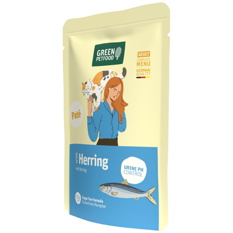 Green Petfood Cat Paté Herring 85 g