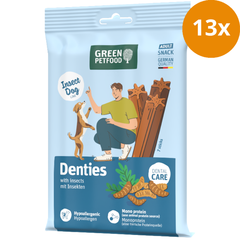 Green Petfood Dog Denties with Insects 180 g