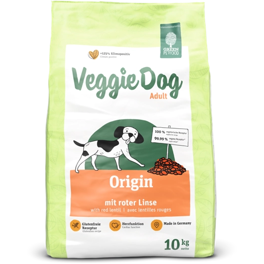 Green Petfood VeggieDog Origin Adult mit roter Linse