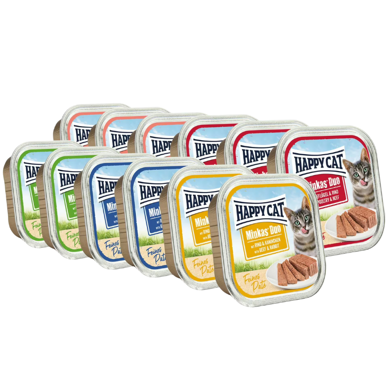 Happy Cat Minkas Duo Paté Mixpaket - 12 x 100 g