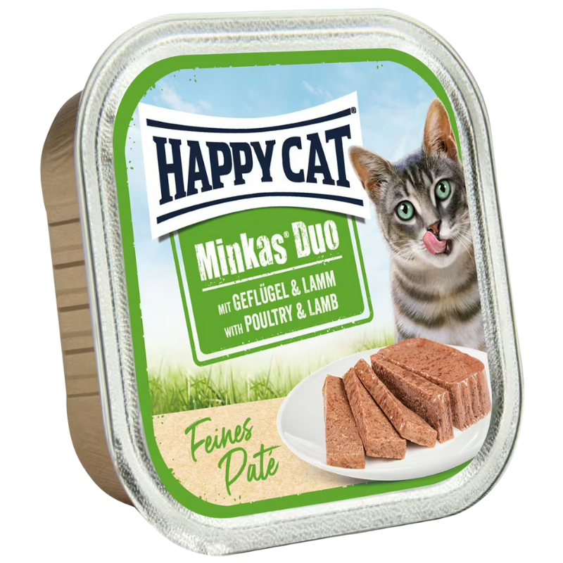 Happy Cat Minkas Schale Duo Geflügel & Lamm Paté 100 g