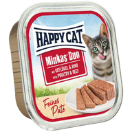 Happy Cat Minkas Schale Duo Geflügel & Rind Paté 100 g