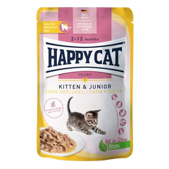 Happy Cat PB Young Meat in Sauce Kitten & Junior Land Geflügel 85 g