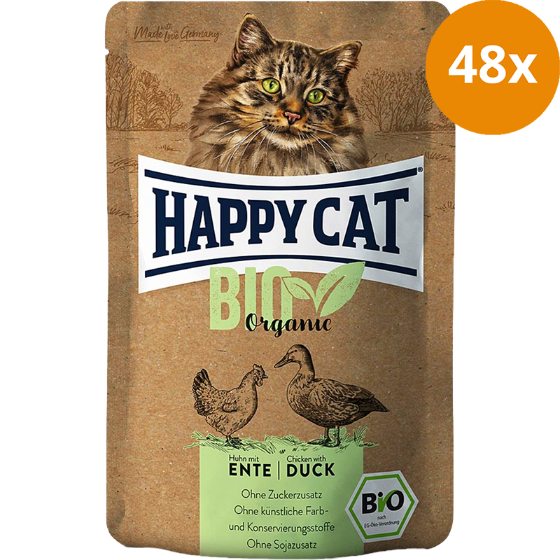 Happy Cat Pouch Bio Huhn & Ente 85 g