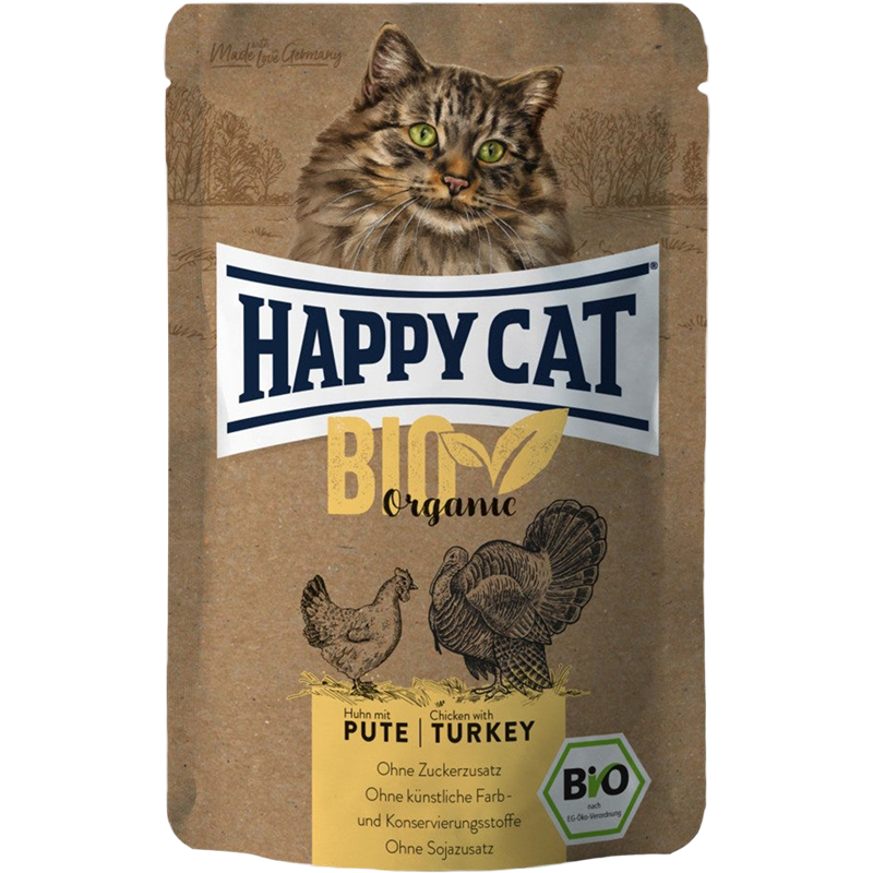 Happy Cat Pouch Bio Huhn & Pute 85 g