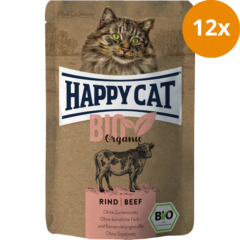 Happy Cat Pouch Bio Rind 85 g