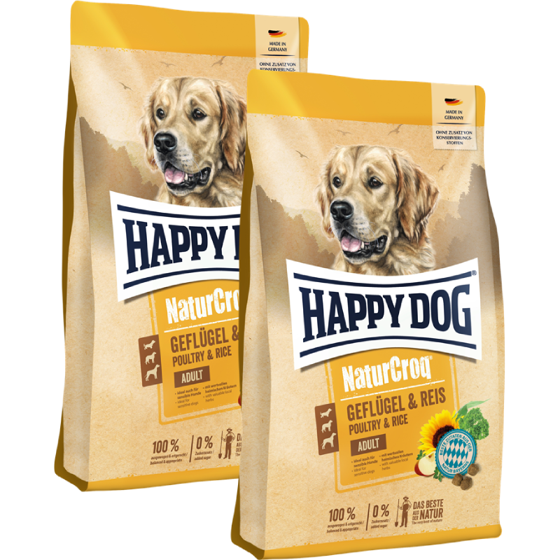Happy Dog NaturCroq Geflügel pur & Reis
