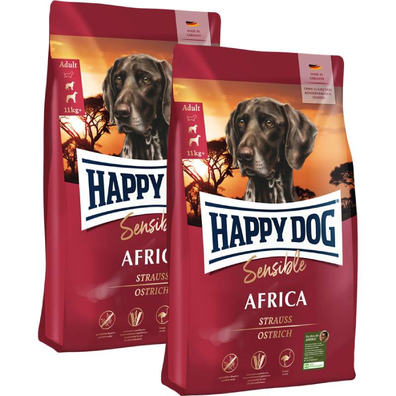Sparpaket Happy Dog Sensible Africa 2 x 4 kg