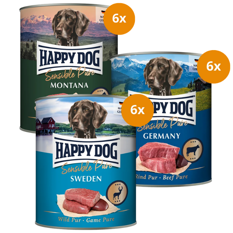 Happy Dog Sensible Pur 800 g - fröhlich mixen & sparen!