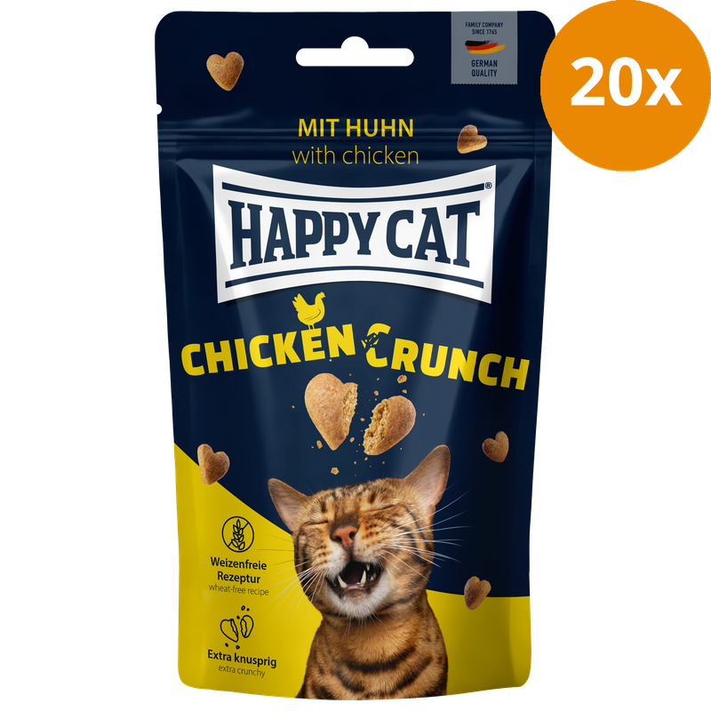 Happy Cat Crunch Snack mit Huhn 50 g
