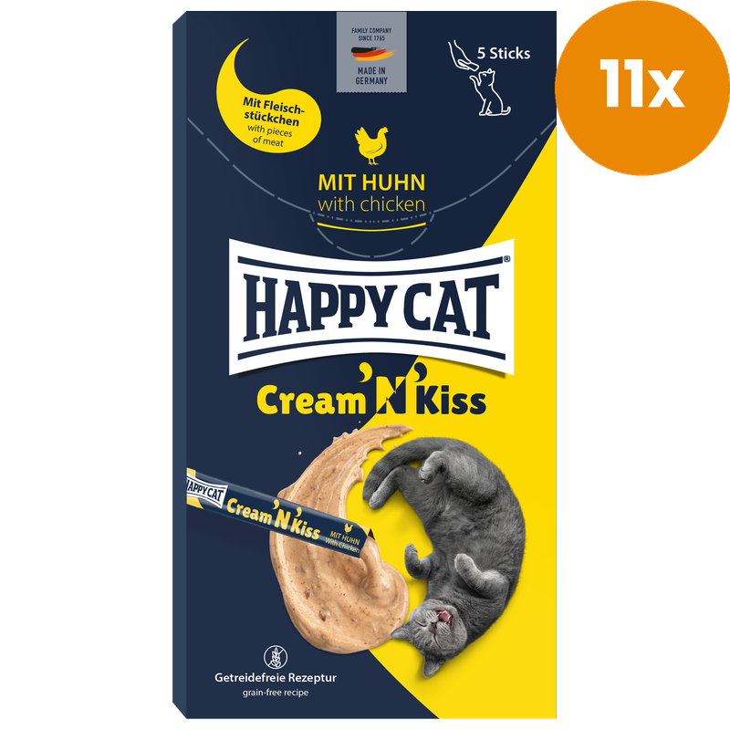 Happy Cat Cream 'N' Kiss Snack mit Huhn 80 g