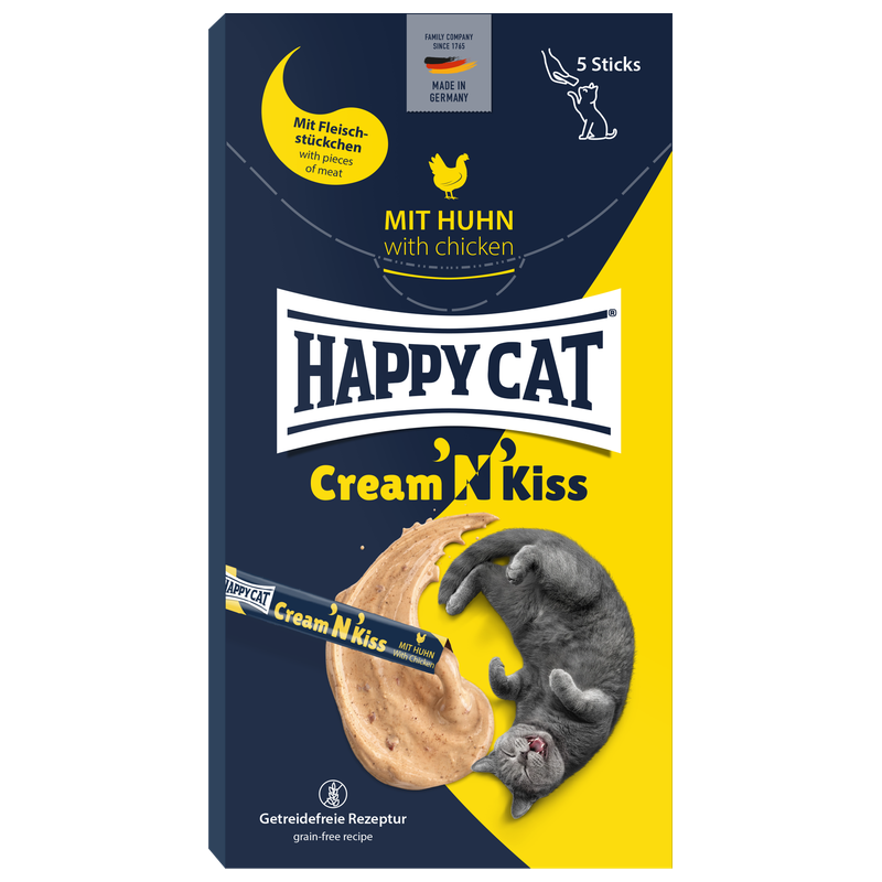 Happy Cat Cream 'N' Kiss Snack mit Huhn 80 g