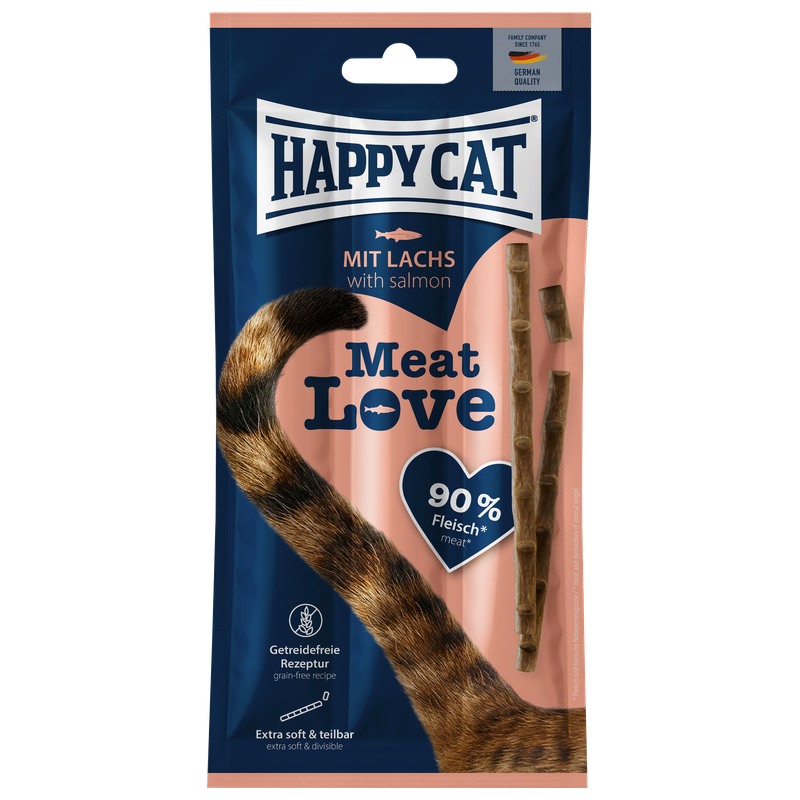 Happy Cat Meat Love Snack mit Lachs 15 g