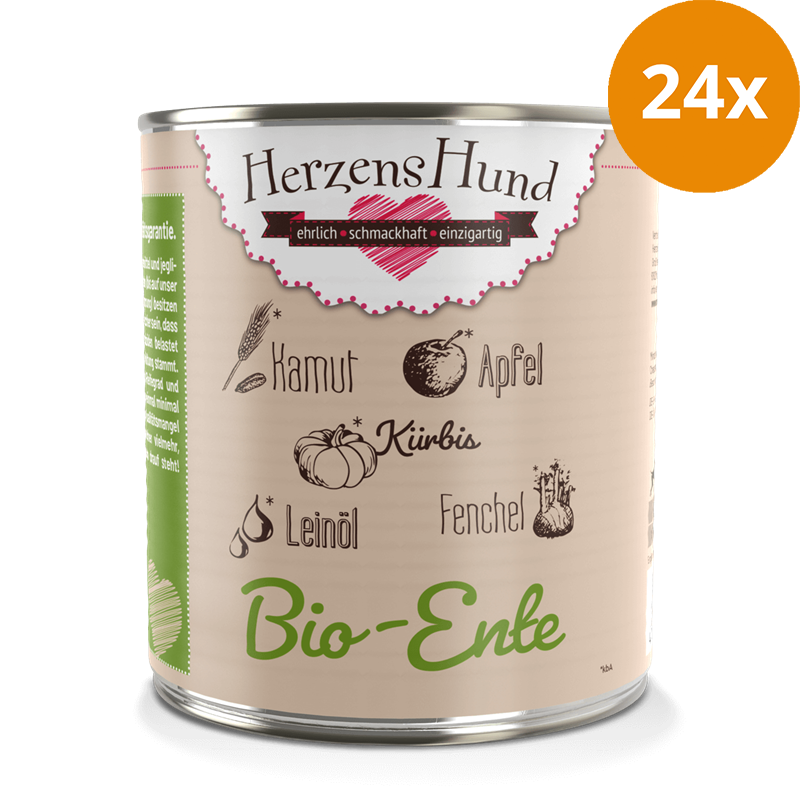 HerzensHund Bio Ente mit Bio Gemüse 800 g