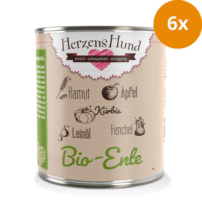 HerzensHund Bio Ente mit Bio Gemüse 800 g