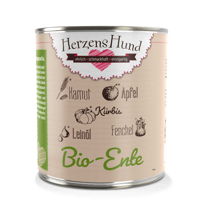 HerzensHund Bio Ente mit Bio Gemüse 800 g