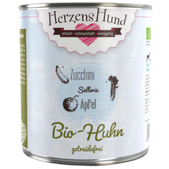 Herzenshund Bio-Huhn mit Bio-Zucchini getreidefrei 800 g