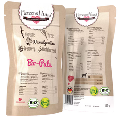 HerzensHund Bio Pute mit Bio Gemüse 130 g