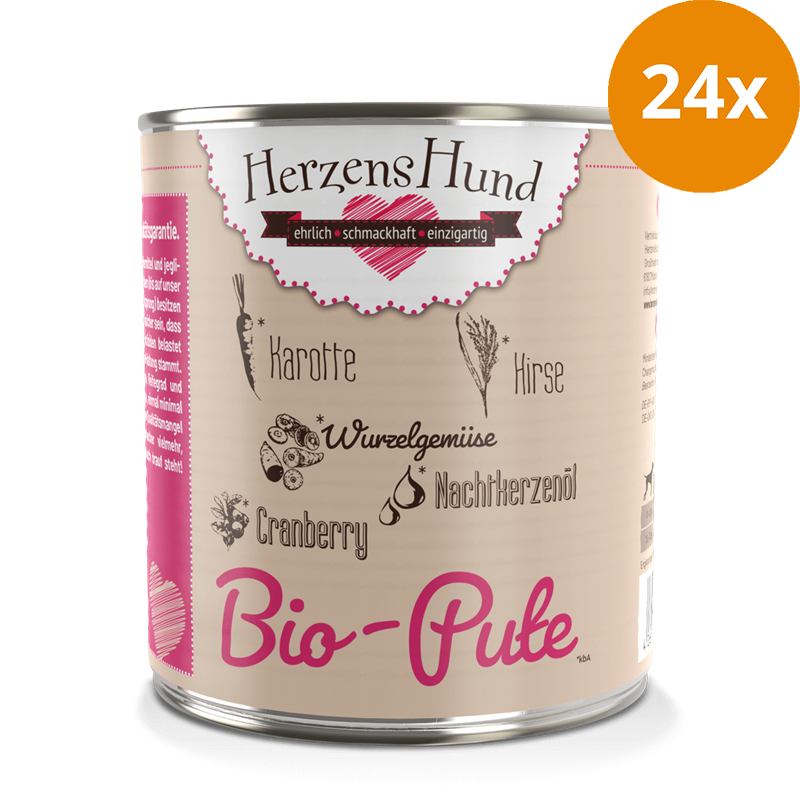 HerzensHund Bio Pute mit Bio Gemüse 800 g