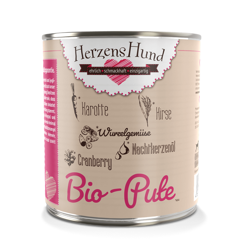 HerzensHund Bio Pute mit Bio Gemüse 800 g