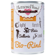 Herzenshund Bio-Rind mit Bio-Apfel 400g