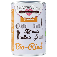 Herzenshund Bio-Rind mit Bio-Apfel 400g