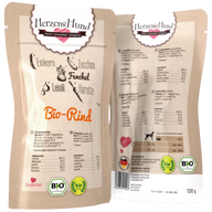 HerzensHund Bio Rind mit Bio Gemüse 130 g