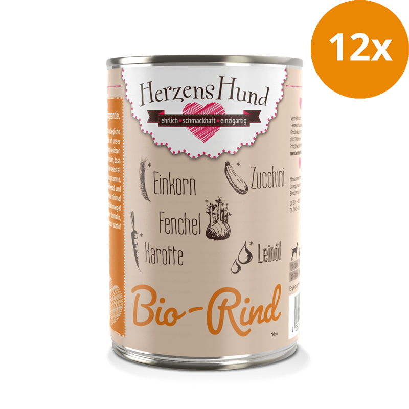 HerzensHund Bio Rind mit Bio Gemüse 400 g