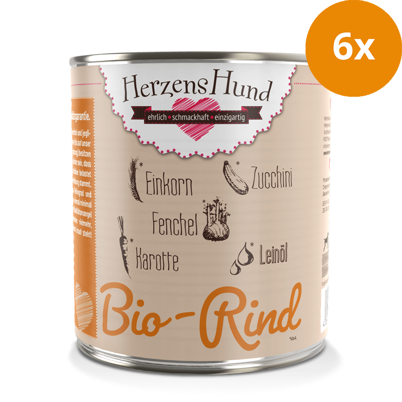 HerzensHund Bio Rind mit Bio Gemüse 800 g