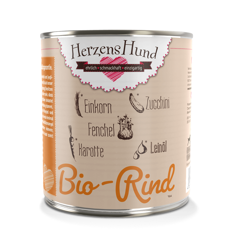 HerzensHund Bio Rind mit Bio Gemüse 800 g