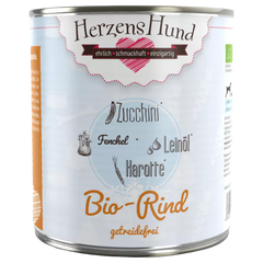 Herzenshund Bio-Rind mit Bio-Zucchini getreidefrei 800 g