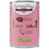 Herzenshund Huhn mit Wildreis, Karotte, Sellerie, Zucchini, Leinöl 400 g