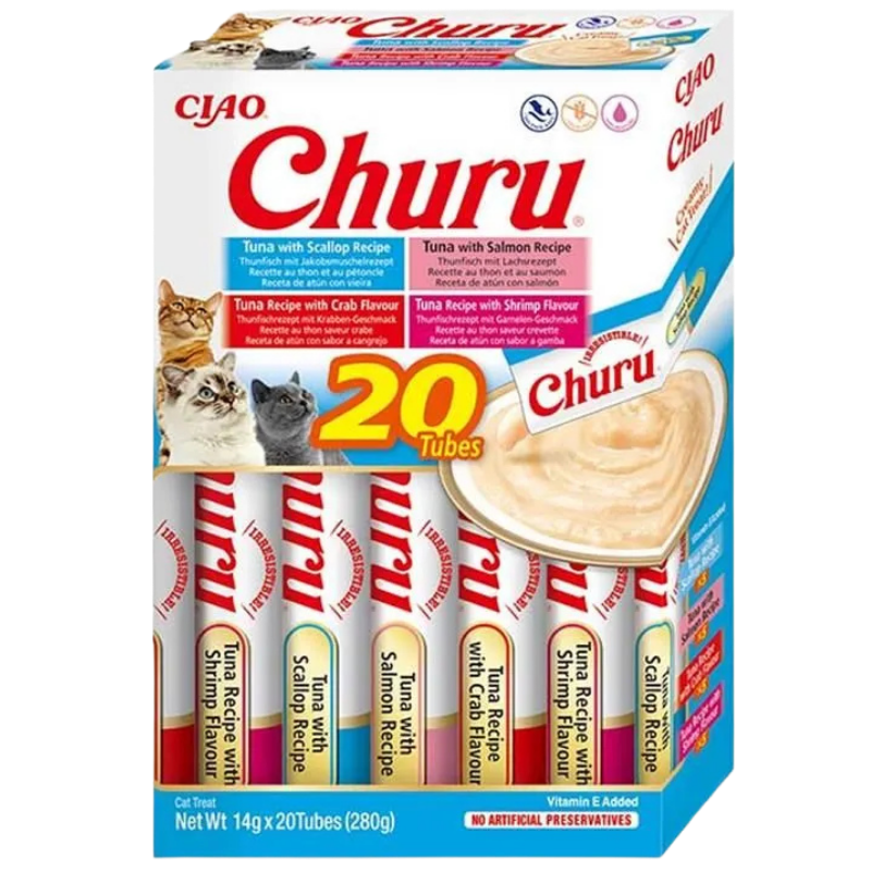 Inaba Cat Churu Varieties Tuna & Seafood 20x14 g