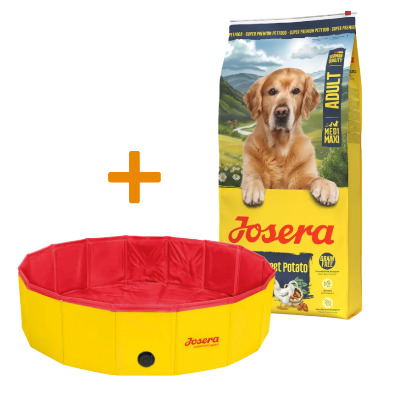 Josera Chicken & Sweet Potato Medi/Maxi 12,5 kg + GRATIS Josera Hundepool
